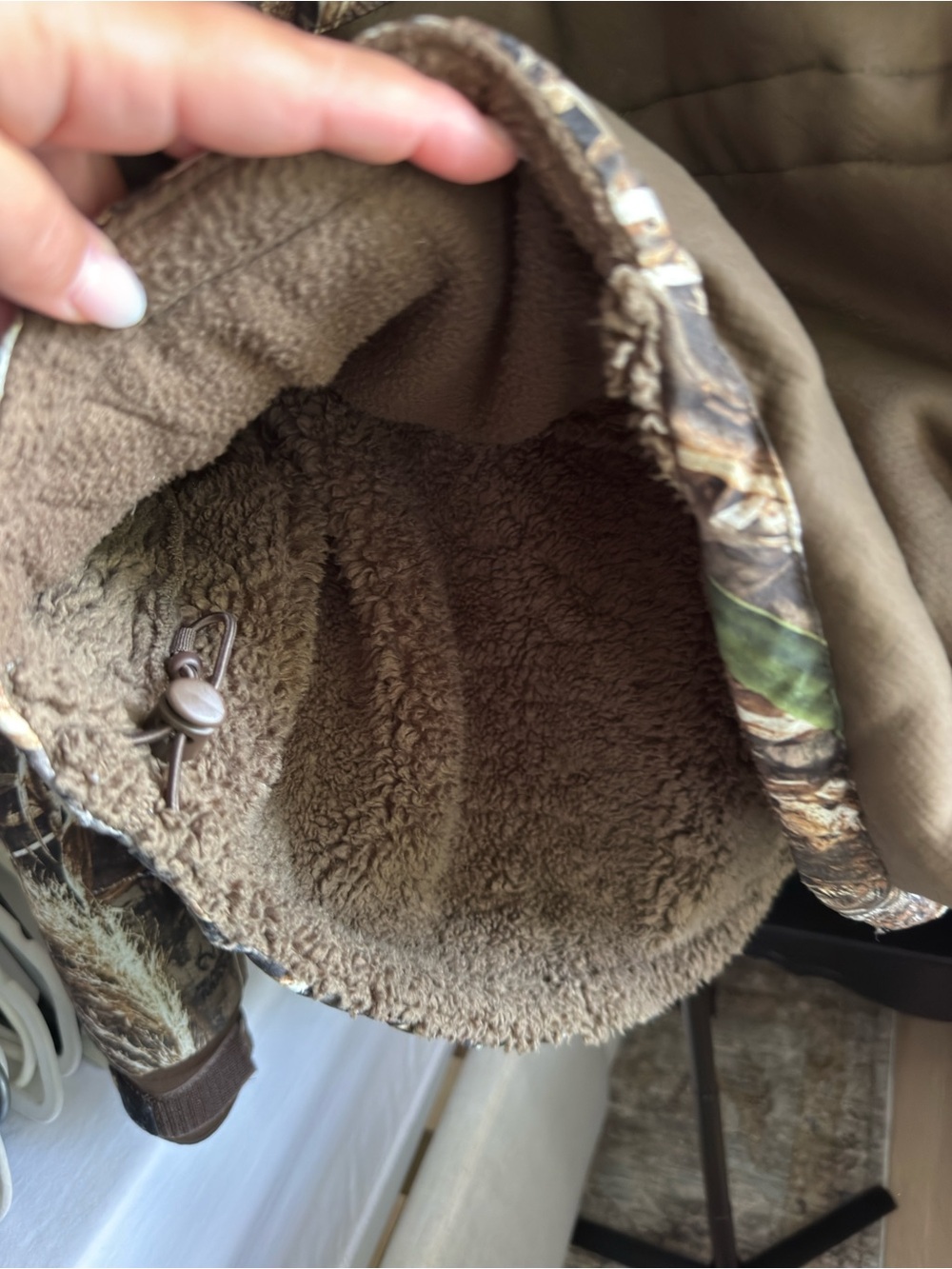Drake Waterfowl Realtree Max-5 Fleece-Lined Camo Pullover Jacket - Brown/Green - Picture 4 of 5